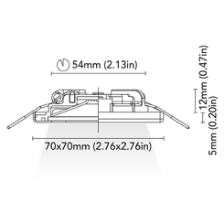 Électricité - NA - Miami 70C 2W finition inox