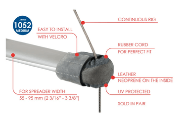 Vie à bord - NA - Protection de barre de flèche en cuir Taille M (x2) - WLD1052