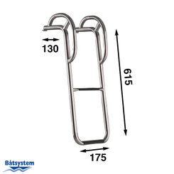Mouillage - NA - Échelle en aluminium Avec poignées robustes pour HP65 610mm 2 marches - BU60P