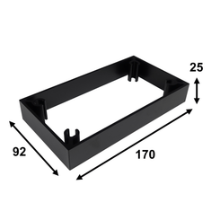 Vie à bord - NA - Support d'extension pour plaque de montage Lagun noir anodisé - 30851