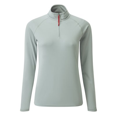 Équipage - NA - Tee shirt manches longues col zippé femme UV Tec - Medium Grey - 6