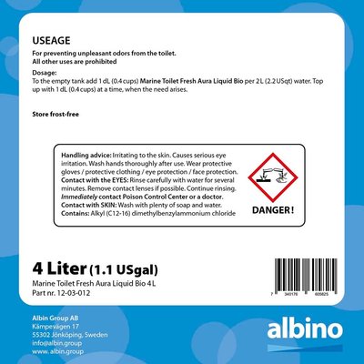 Eau à bord - NA - Anti odeur bio pour système de toilette 4l