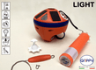 GRIPPY LIGHT : Bouée pour ancre 25m de corde 500 kg avec éclairage de nuit automatique+ câble de protection inox et crochet pour balcon