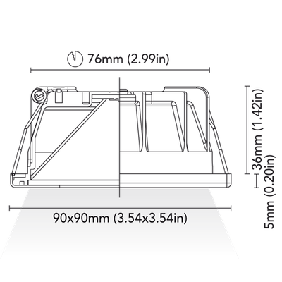 Électricité - NA - Miami 90C 6W finition blanc