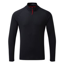Équipage - NA - Tee shirt manches longues col zippé homme UV Tec - Navy - XXXL