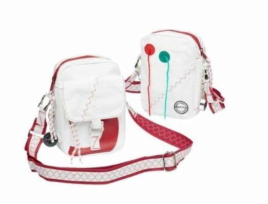 Équipage - NA - Sea pearl sac à bandoulière compact en toile à voile rouge 15x8x22cm 12 litres