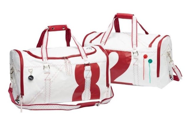Équipage - NA - Sea lord sac week-end en toile à voile et compartiment étanche rouge 60x31x37 cm 60 litres