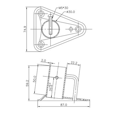 Mouillage - NA - Support chandelier 84° - 2942