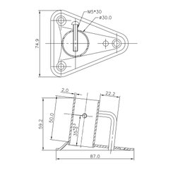 Mouillage - NA - Support chandelier 84° - 2942