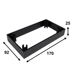 Vie à bord - NA - Support d'extension pour plaque de montage Lagun noir anodisé - 30851