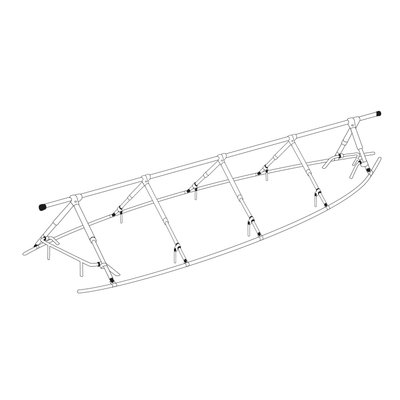 Mouillage - NA - Cadre de couverture 11x3.7 m - 5 paires de jambes - 10436