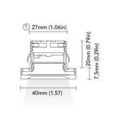 Électricité - NA - Savannah 40 1,5W finition inox satin