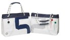 Sea wave sac shopping en toile à voile avec poignées en cordage marine 42x17x33 cm 20 litres