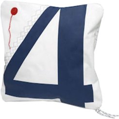 Vie à bord - NA - Coussin déhoussable 40 x 40 cm côté 1 marine côté 2 bleu royal