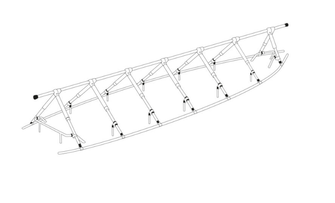 Mouillage - NA - Cadre de couverture 14x4.2 m - 7 paires de jambes - 10465
