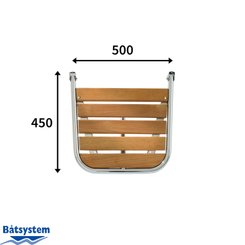 Mouillage - NA - Plateforme de bain tube 25 mm 500x450 mm teck - PM4550