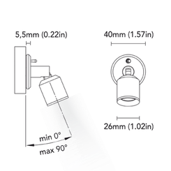 Électricité - NA - Arizona 1,5W finition chrome poli