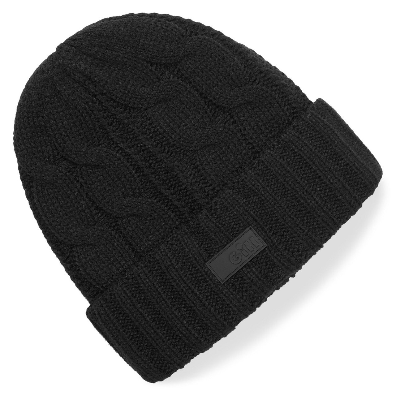Bonnet flottant en maille torsadée - Black