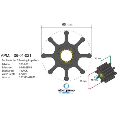 Moteur - NA - Turbine diamètre 65 - 16 , épaisseur 50