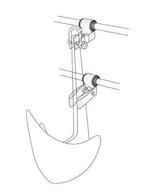 Mouillage - NA - Support d'ancre type Bruce avec raccords Noa réglables de 25mm (max. 15 kg) - 10605