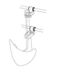 Mouillage - NA - Support d'ancre type Bruce avec raccords Noa réglables de 25mm (max. 15 kg) - 10605