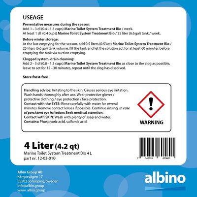 Eau à bord - NA - Traitement bio pour toilettes marine 4l