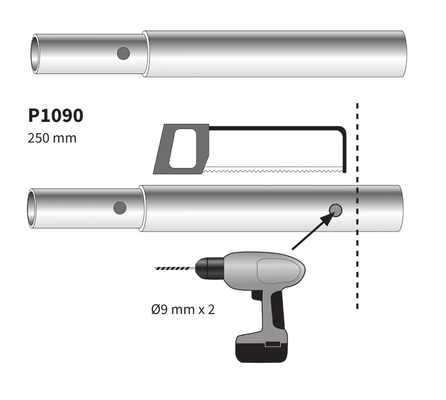Mouillage - NA - Tube rallonge pour MP1000 250 mm - P1090