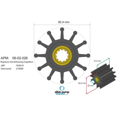 Moteur - NA - Turbine diamètre 82,4 - 20 , épaisseur 73,4