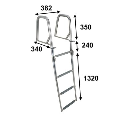 Mouillage - NA - Échelle télescopique pliable 1420 mm 4 marches avec poignées - BUT47