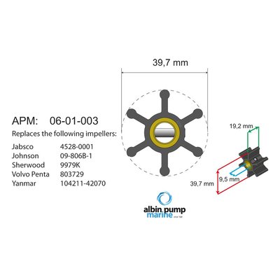Moteur - NA - Turbine diamètre 39,7 - 9,5 , épaisseur 19,2