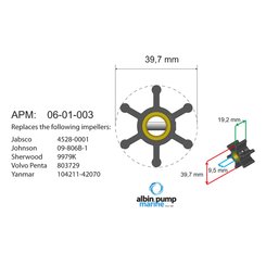 Moteur - NA - Turbine diamètre 39,7 - 9,5 , épaisseur 19,2