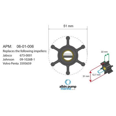 Moteur - NA - Turbine diamètre 51 - 12,7 , épaisseur 22