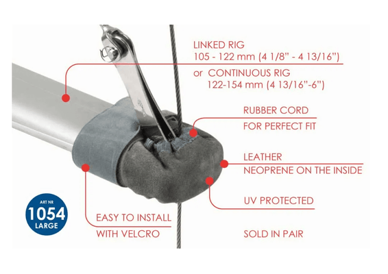 Vie à bord - NA - Protection de barre de flèche en cuir Taille L (x2) - WLD1054