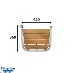 Mouillage - NA - Plateforme de bain tube 25 mm 450x360 mm teck - PM3642