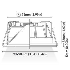 Électricité - NA - Miami 90A 6W finition inox satin