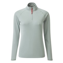 Équipage - NA - Tee shirt manches longues col zippé femme UV Tec - Medium Grey - 10