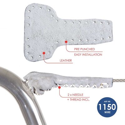 Vie à bord - NA - Protection cuir pour filière avec ridoir + fil - WLD1151