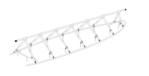 Mouillage - NA - Cadre de couverture 13x4.2 m - 7 paires de jambes - 10461