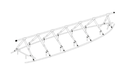Mouillage - NA - Cadre de couverture 12x4.2 m - 7 paires de jambes - 10447