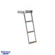 Echelle télescopique escamotable 3 marches en teck et serrure - BKT73T