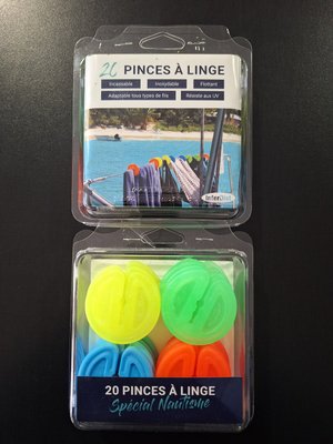 Vie à bord - NA - Pinces à linge packagées par 20